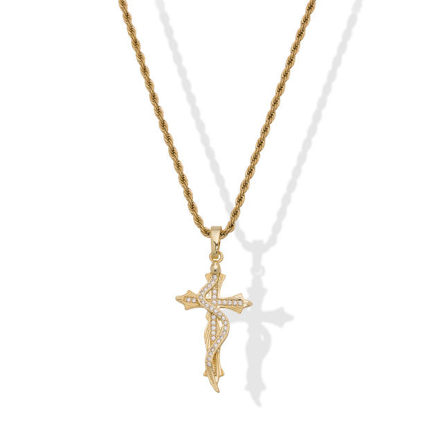 s*s様 NECKLACE Brass 50cmイデアスワムネックレス Serpent Cross Pendant – Saint Midas