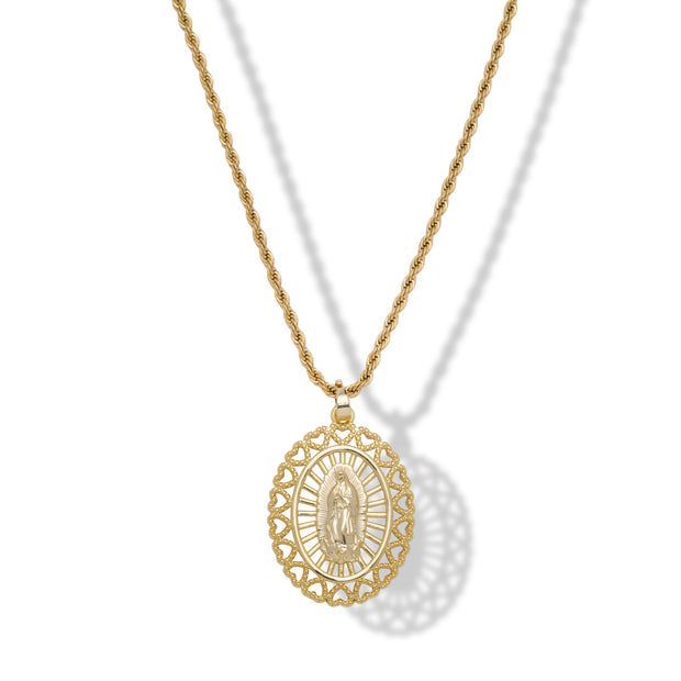 Ornate Heart Guadalupe Pendant