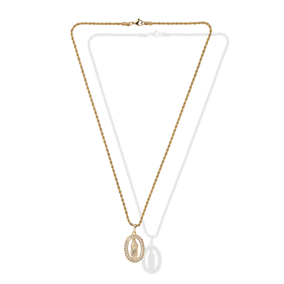Diamond Guadalupe Pendant – Saint Midas