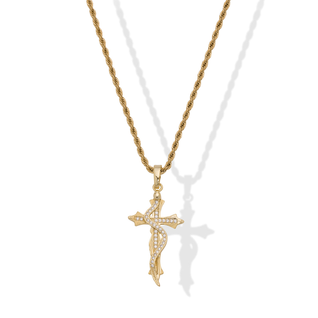 Serpent Cross Pendant – Saint Midas