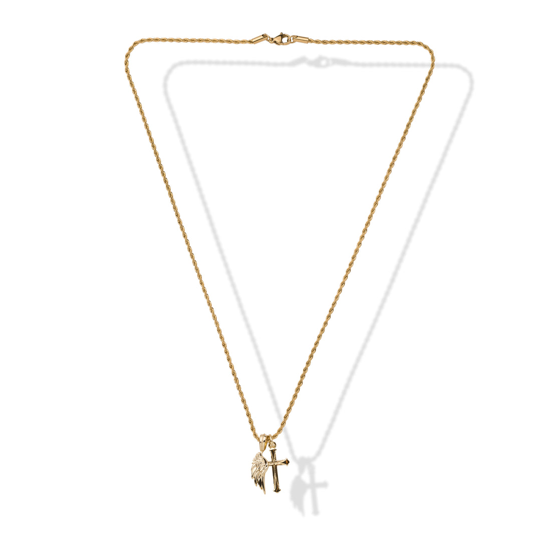 Cross and Wing Pendant – Saint Midas
