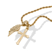 Cross and Wing Pendant